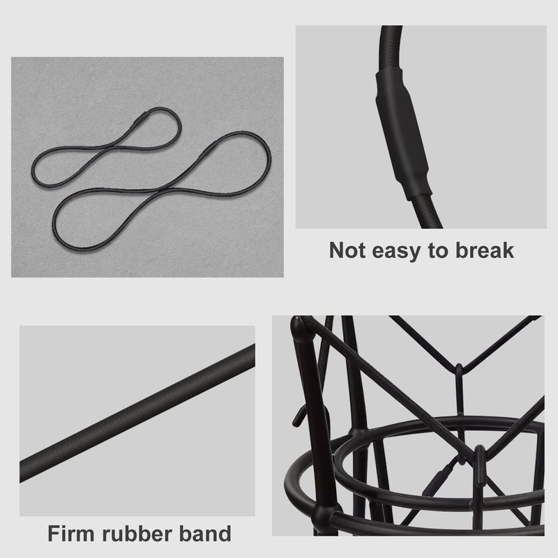 Boseen Universal Elastic Bands Replacement, Anti-aging Rubber Ring for Microphone Shock Mount Holder Clamp Clip, Set of 4 (Black) - Image 4